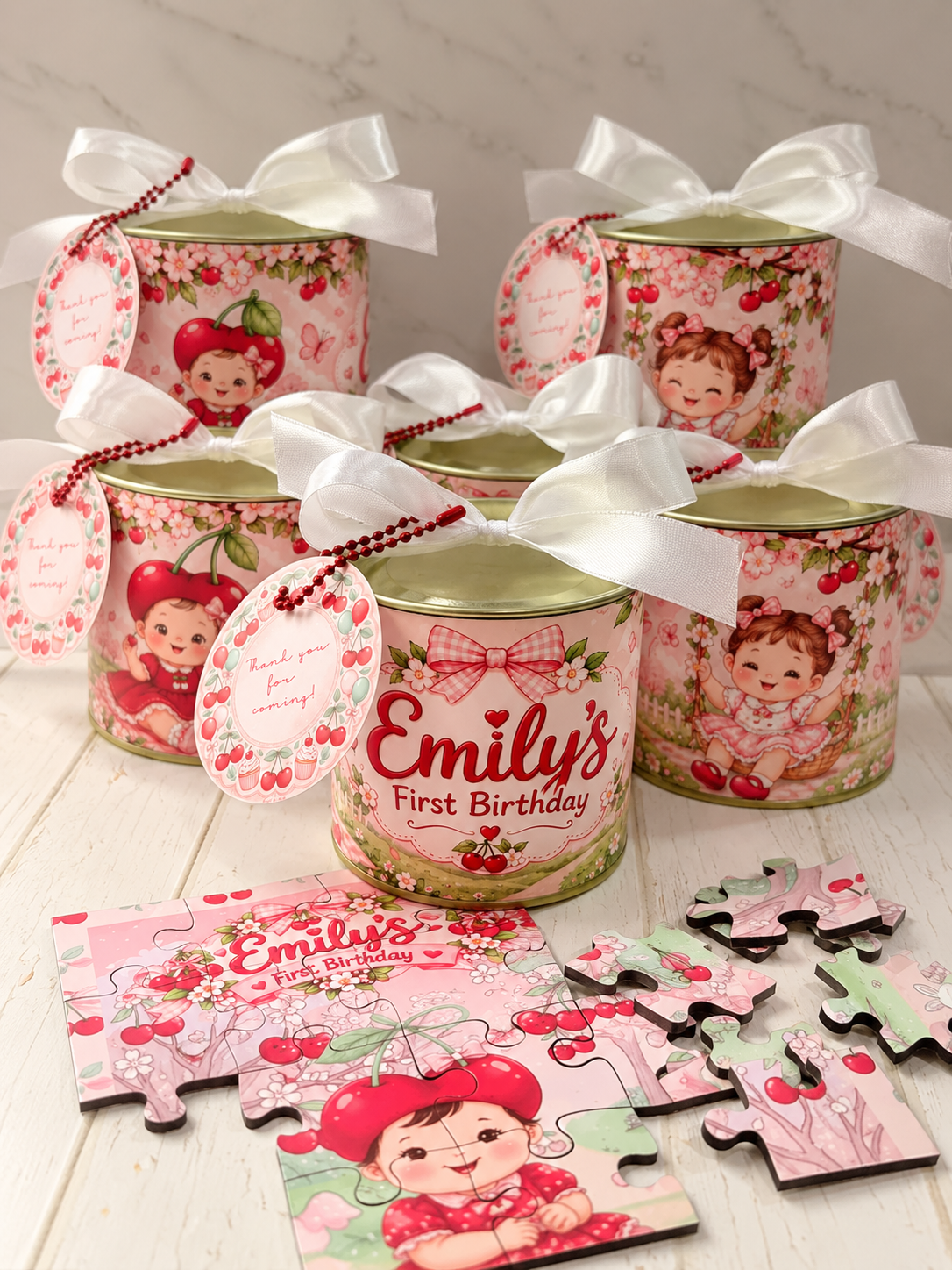 Personalized Puzzle in Keepsake Tin – Kids Party Favor