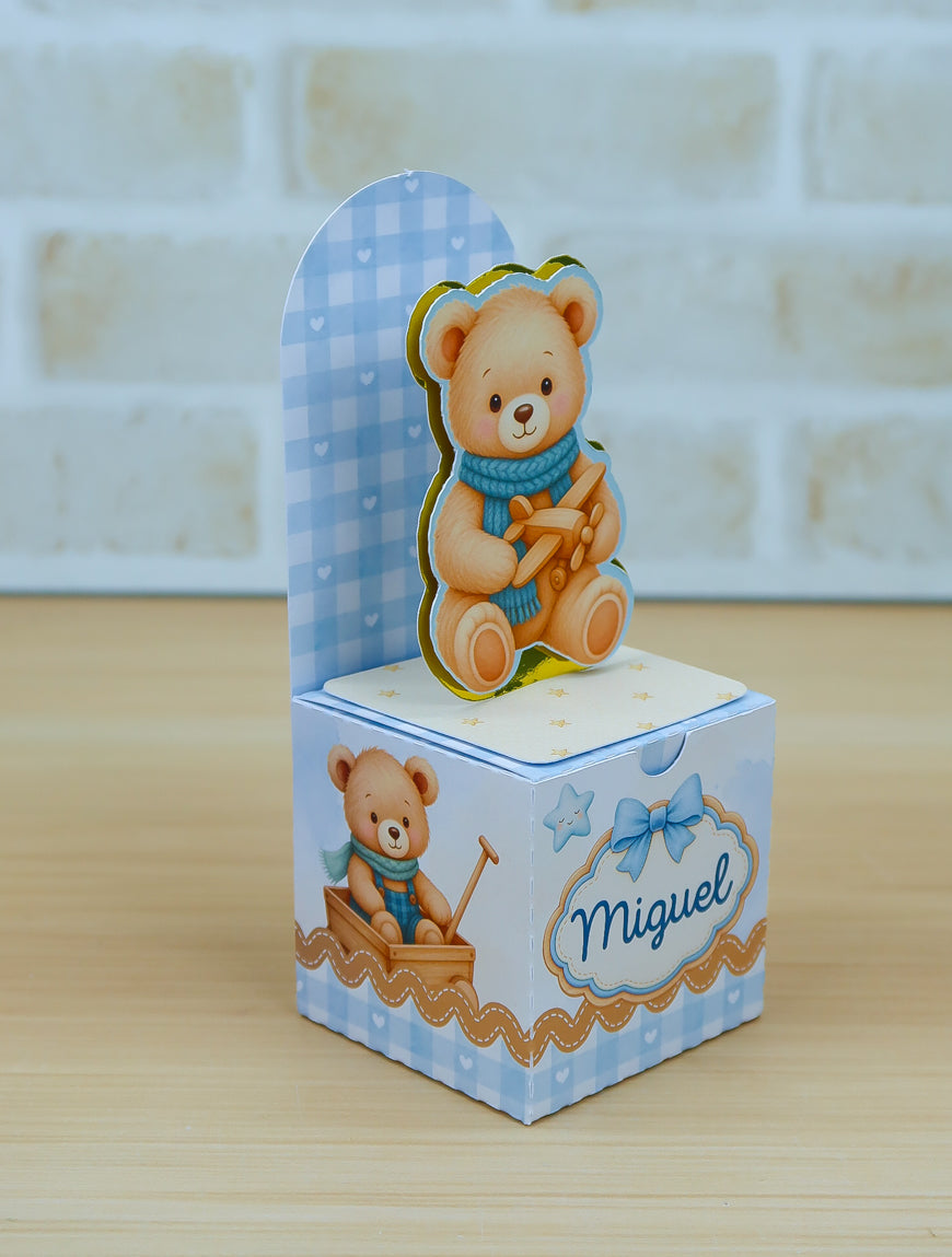 Personalized Party Favor Box Kit – Brown Bear – photo 5