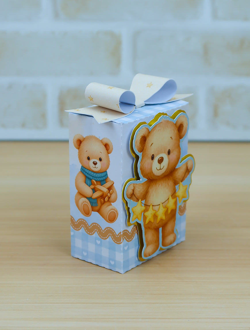 Personalized Party Favor Box Kit – Brown Bear – photo 6