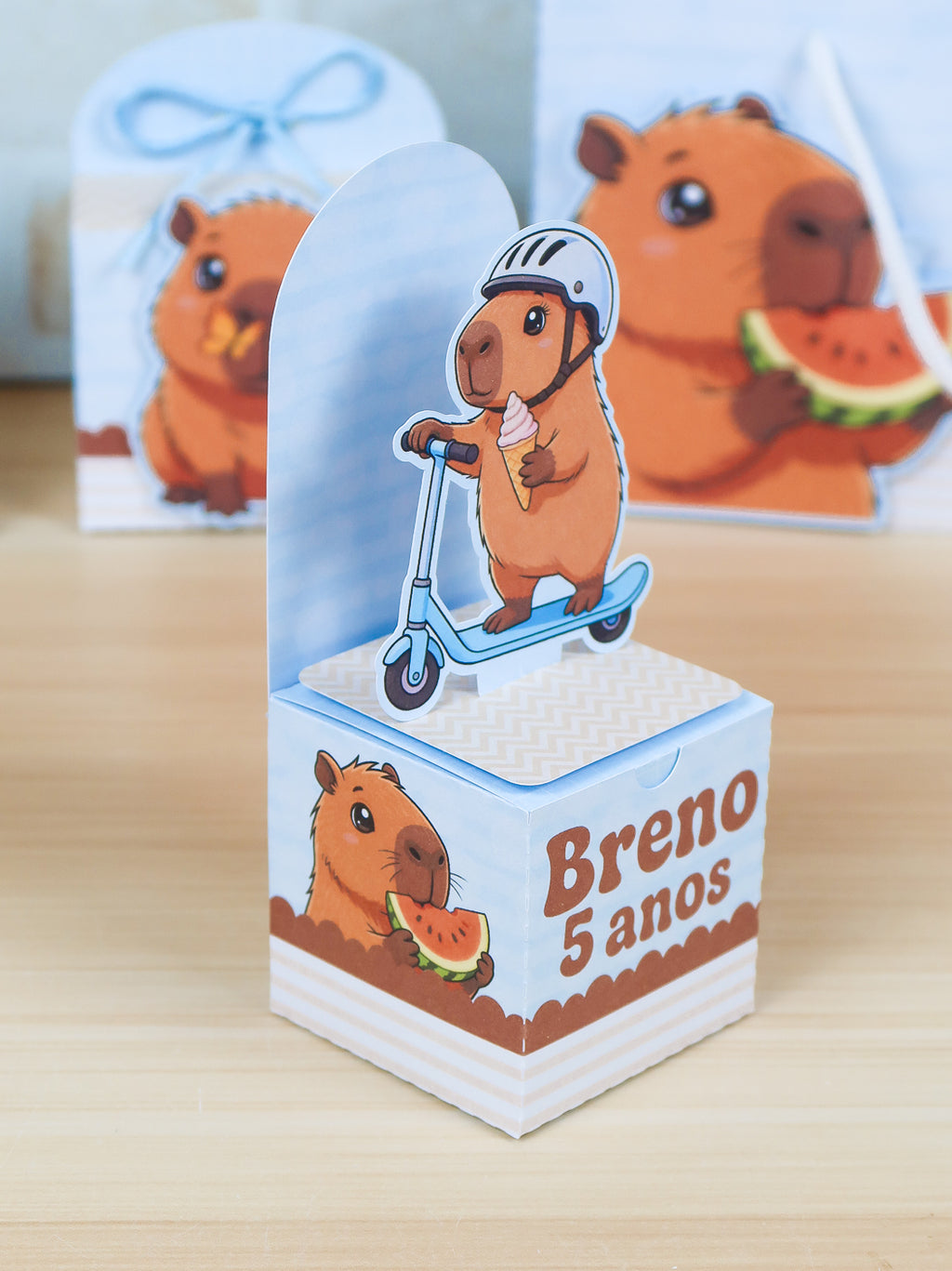 Personalized Party Favor Box Kit – Blue Capybara – photo 7