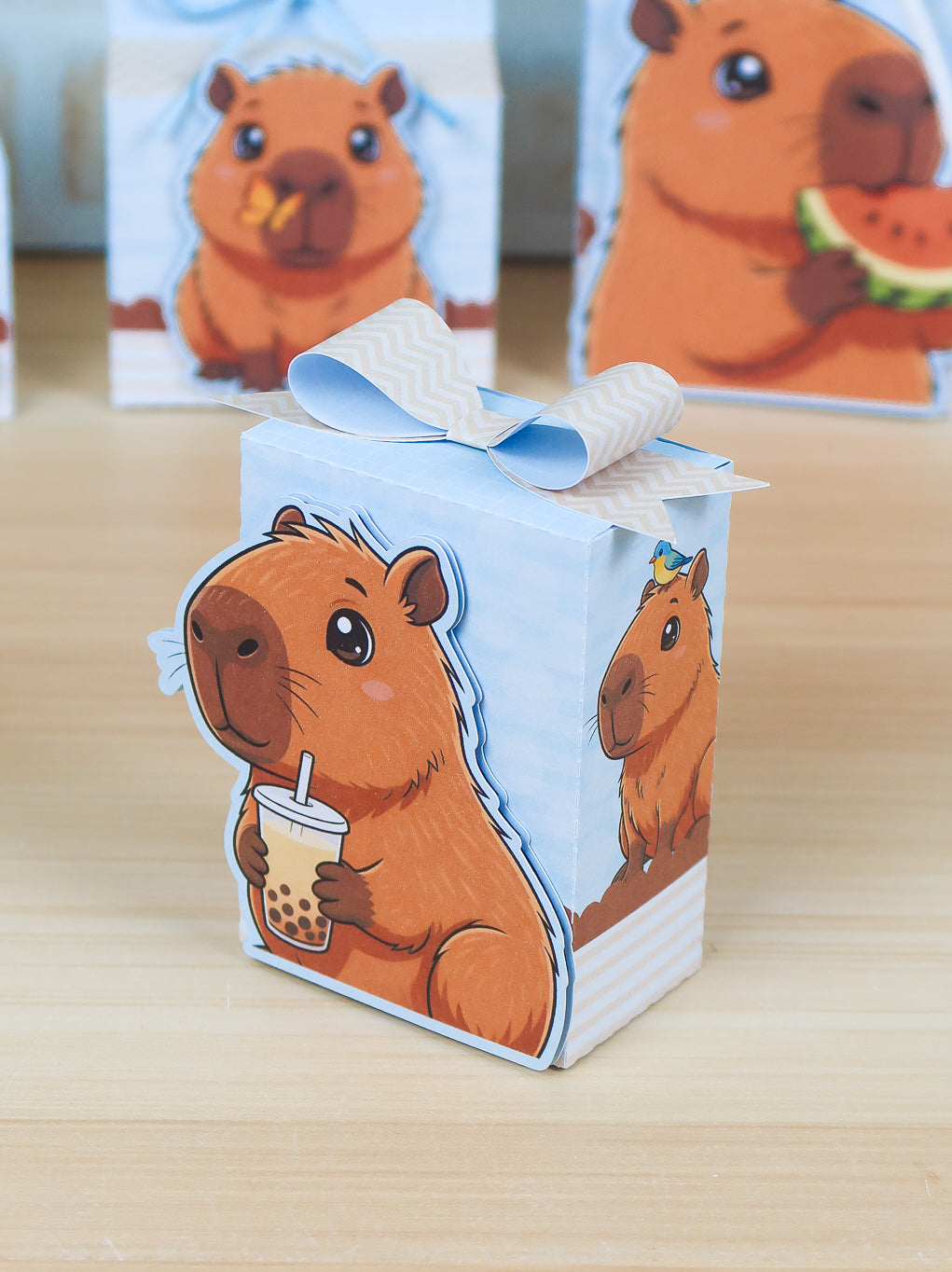 Personalized Party Favor Box Kit – Blue Capybara – photo 8