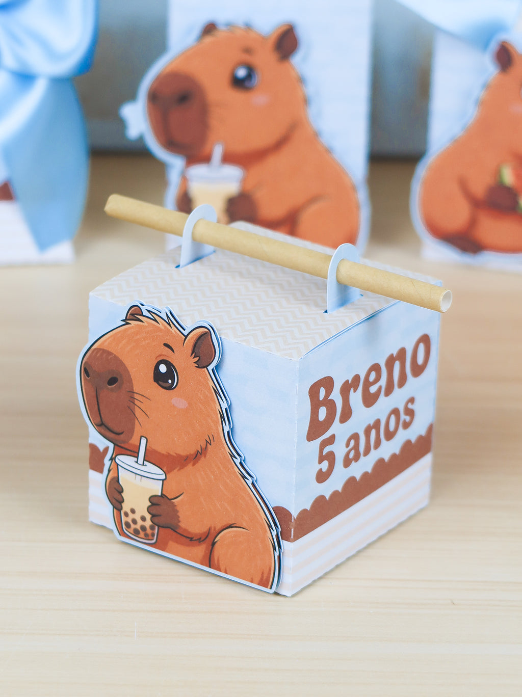 Personalized Party Favor Box Kit – Blue Capybara – photo 10