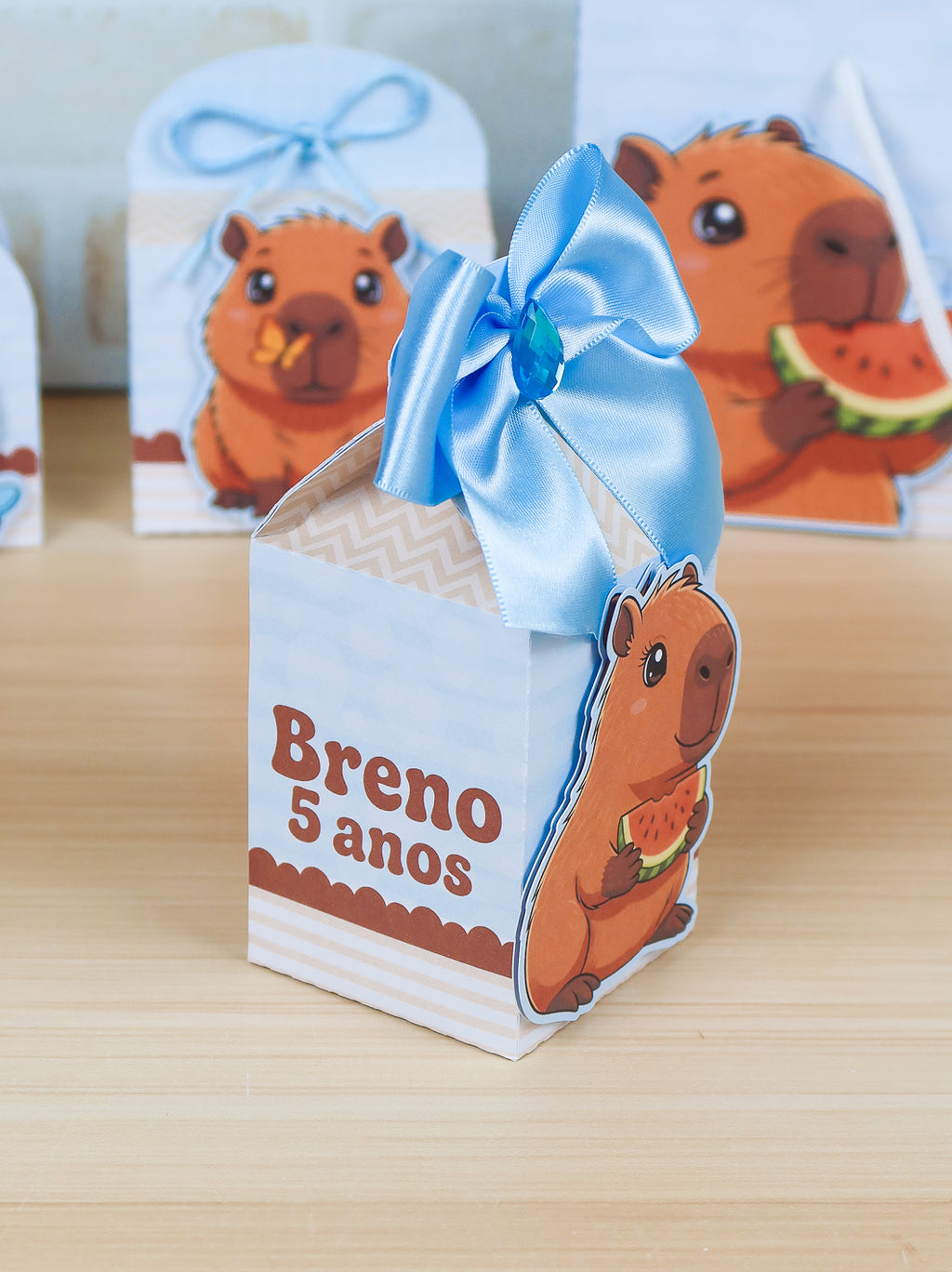 Personalized Party Favor Box Kit – Blue Capybara – photo 3