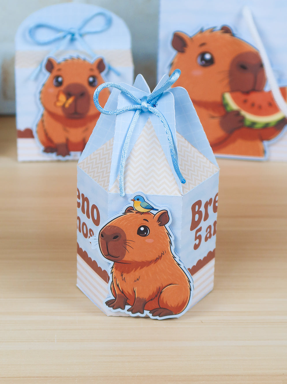 Personalized Party Favor Box Kit – Blue Capybara – photo 4