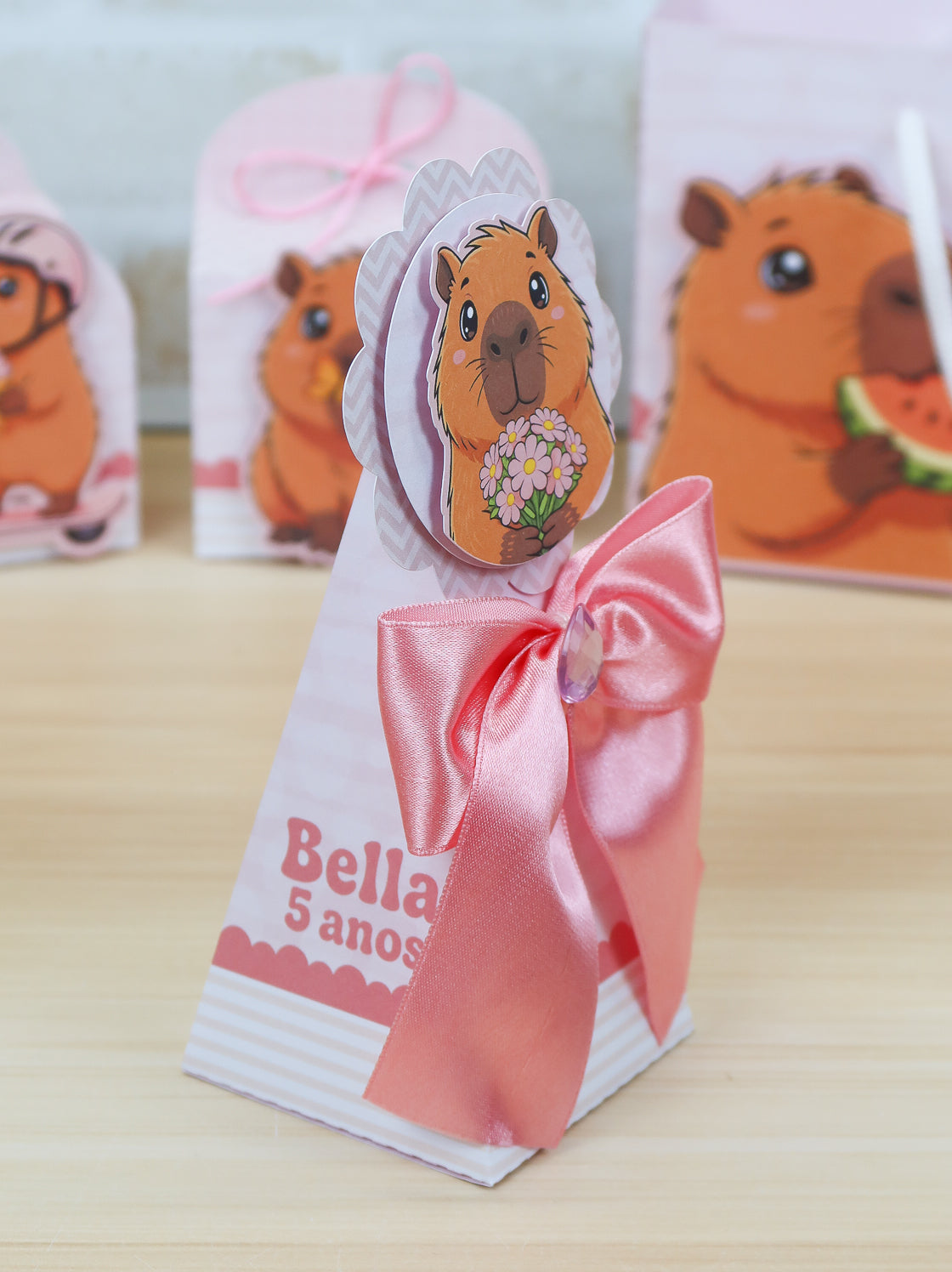 Personalized Party Favor Box Kit – Pink Capybara – photo 4