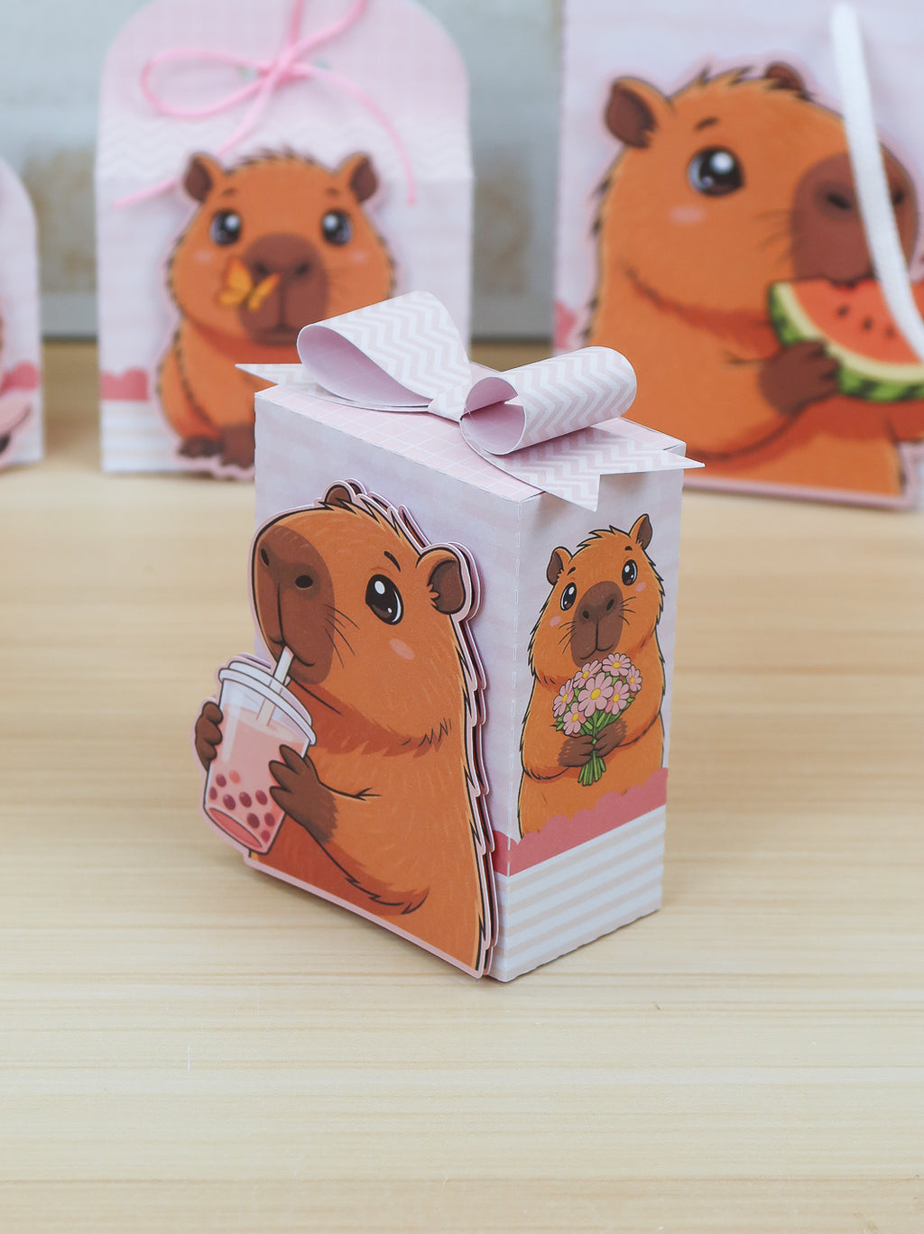 Personalized Party Favor Box Kit – Pink Capybara – photo 7