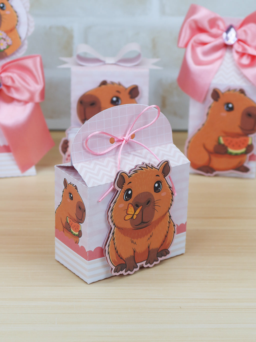 Personalized Party Favor Box Kit – Pink Capybara – photo 10