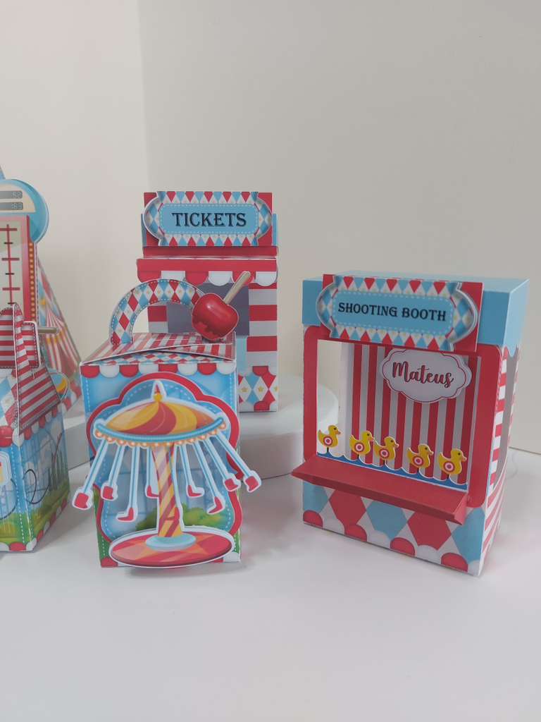 Personalized Party Favor Box Kit - Carnival Party