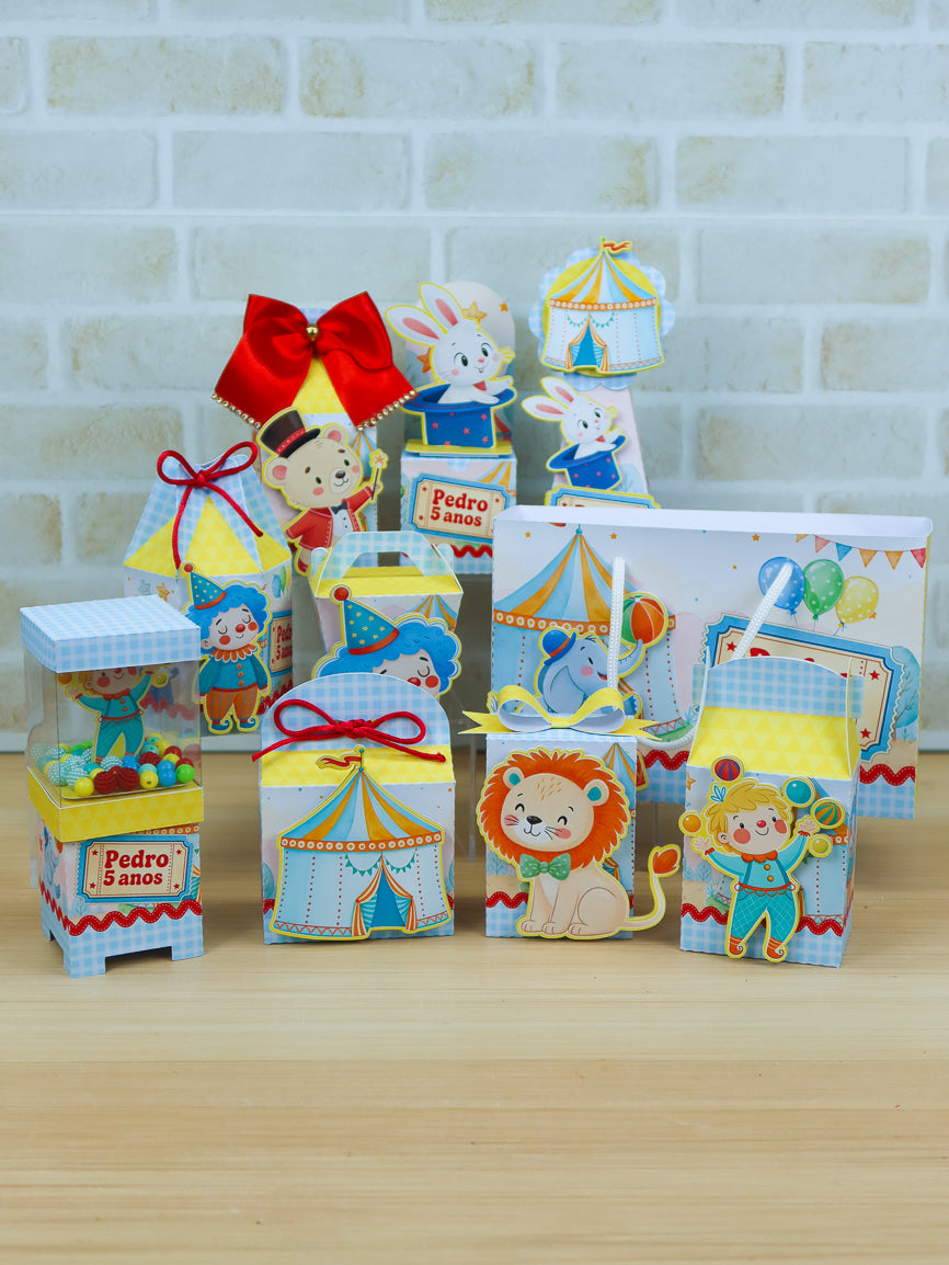 Personalized Party Favor Box Kit - Circus
