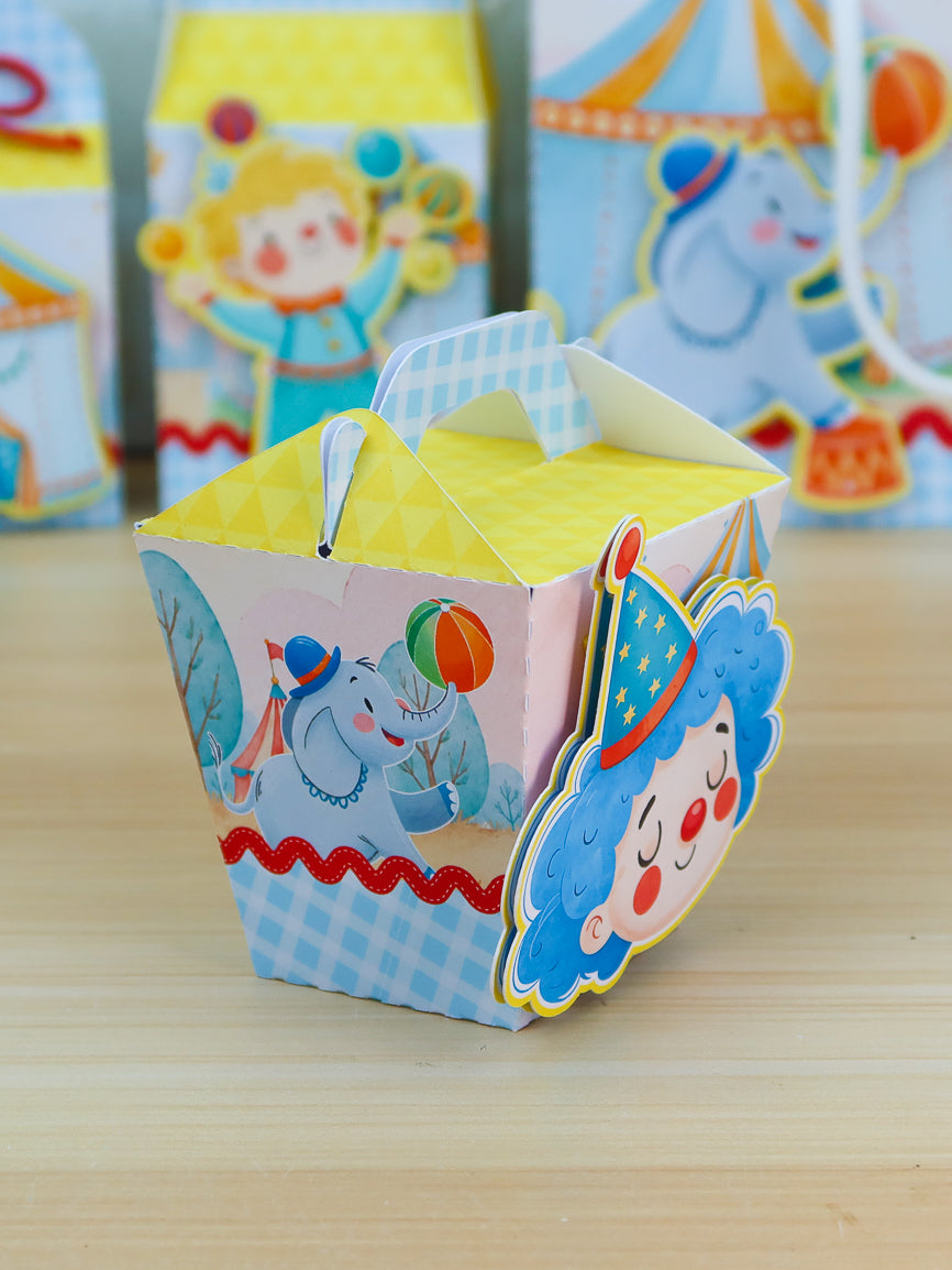 Personalized Party Favor Box Kit - Circus