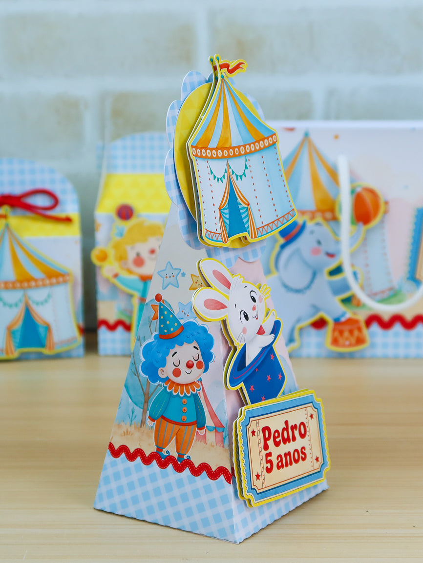 Personalized Party Favor Box Kit - Circus
