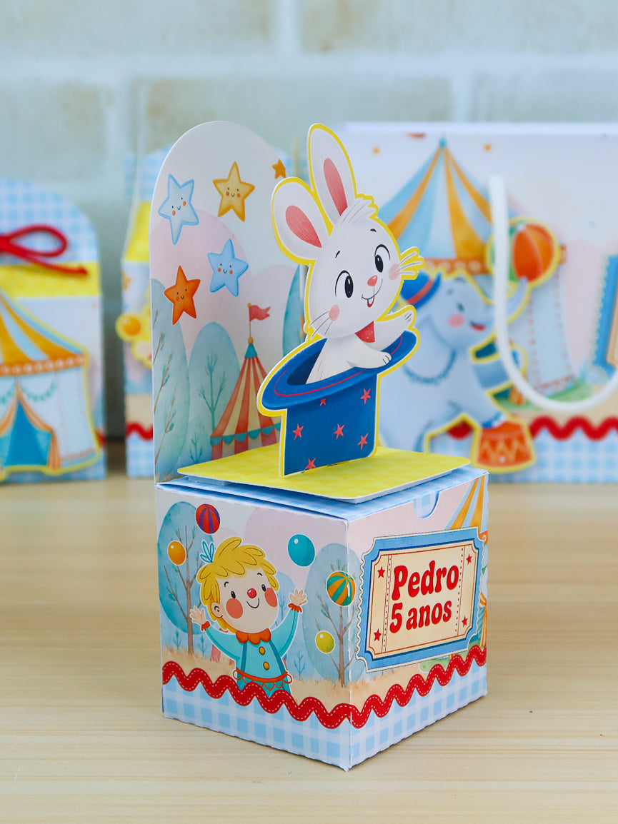Personalized Party Favor Box Kit - Circus