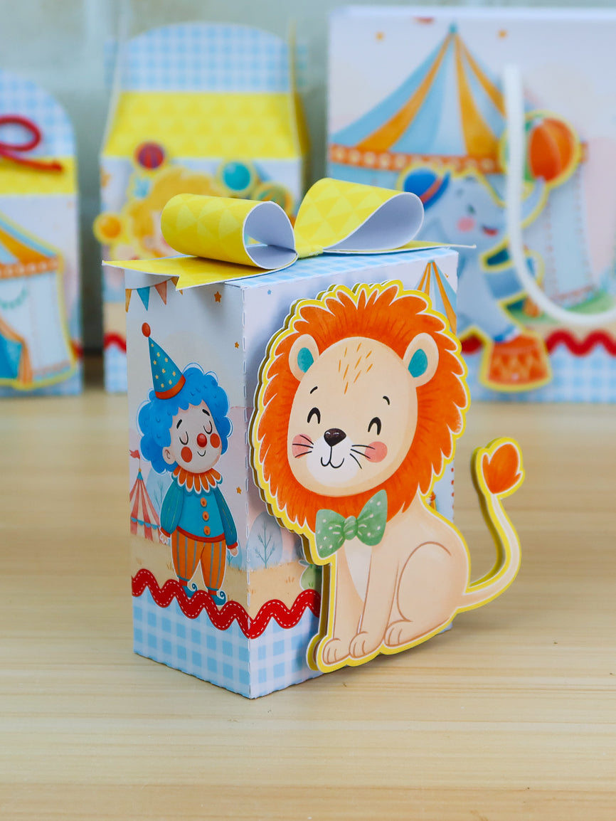 Personalized Party Favor Box Kit - Circus