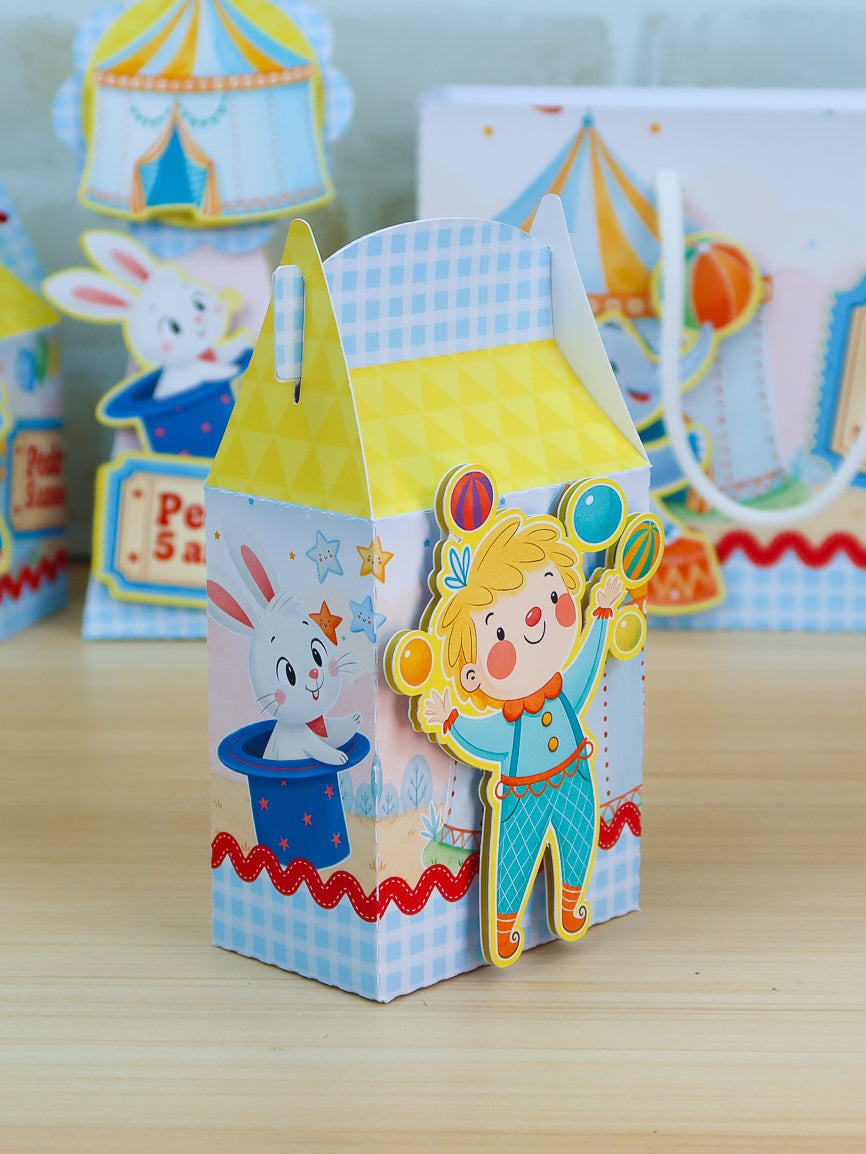 Personalized Party Favor Box Kit - Circus