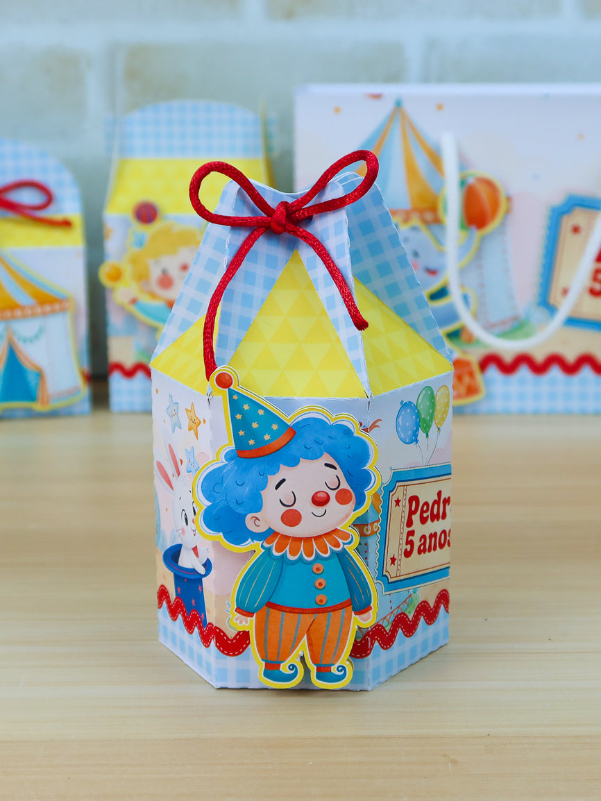 Personalized Party Favor Box Kit - Circus