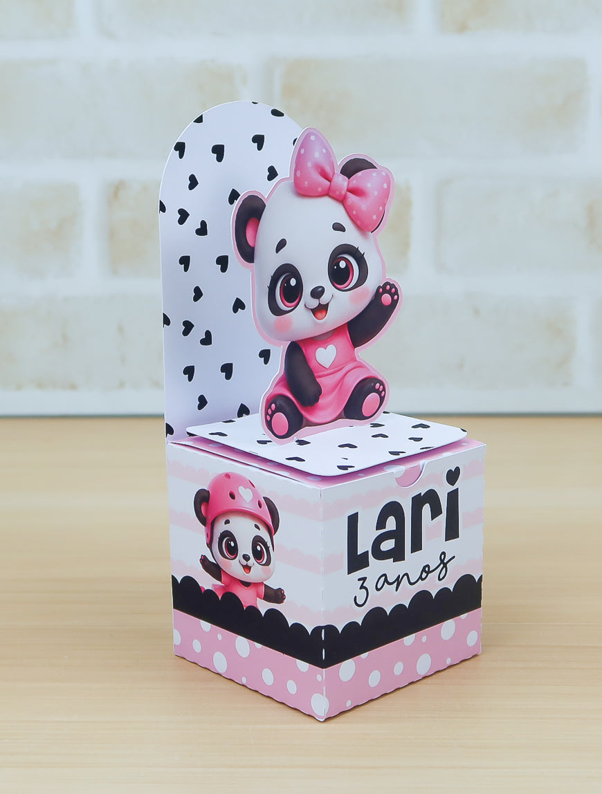 Personalized Party Favor Box Kit - Little Panda