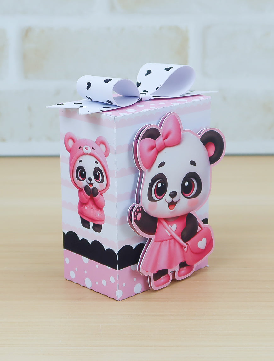 Personalized Party Favor Box Kit - Little Panda