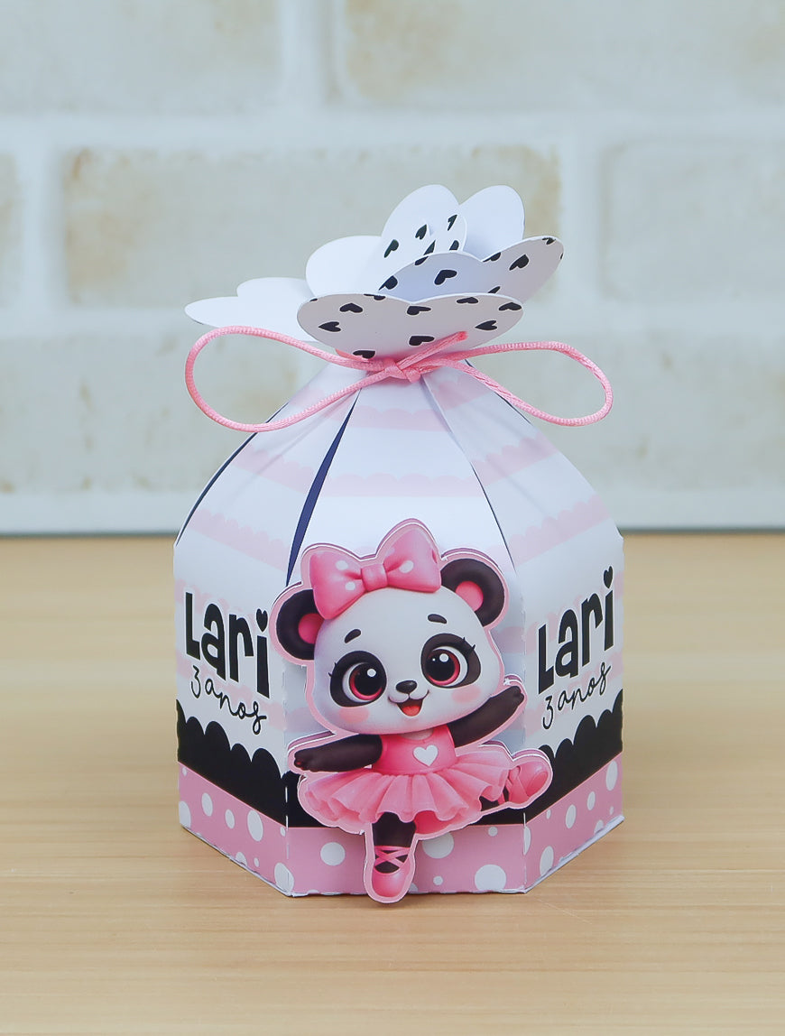 Personalized Party Favor Box Kit - Little Panda