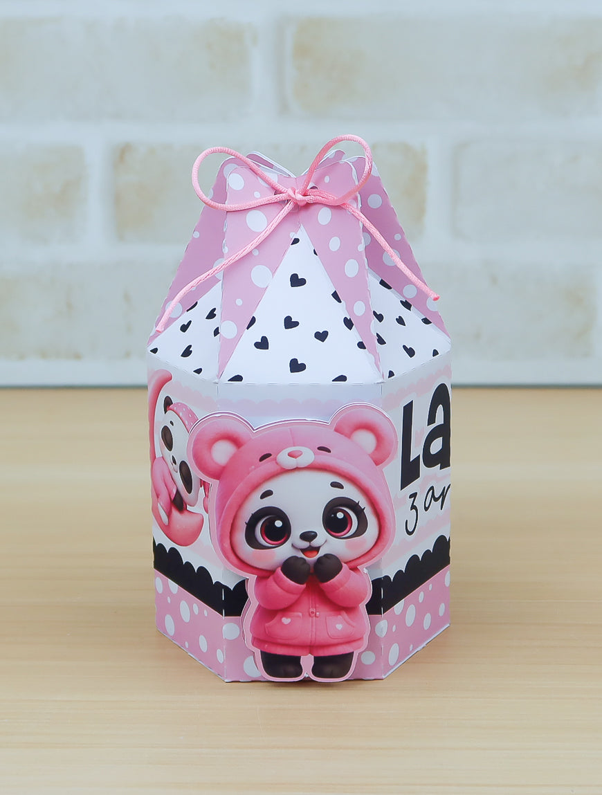 Personalized Party Favor Box Kit - Little Panda