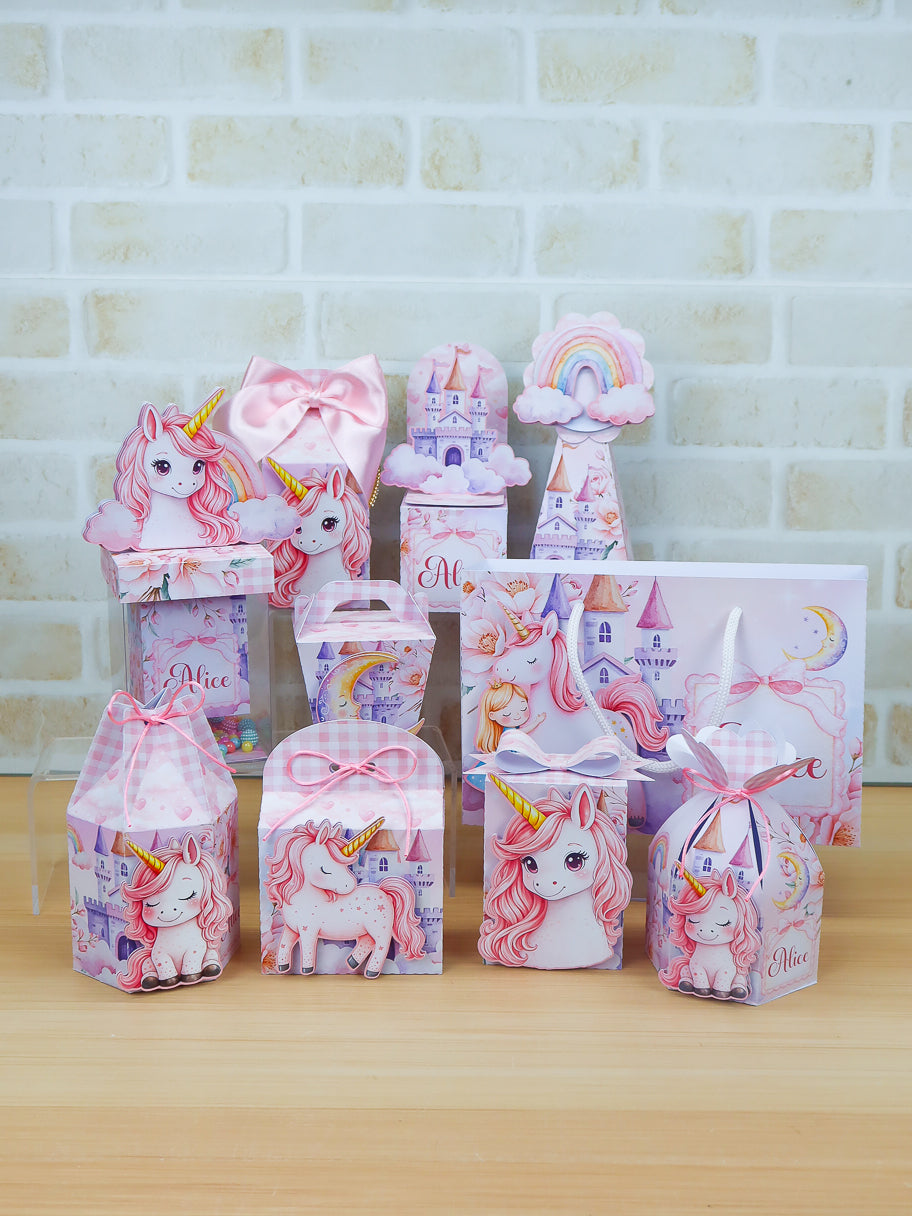 Personalized Party Favor Box Kit – Unicorn