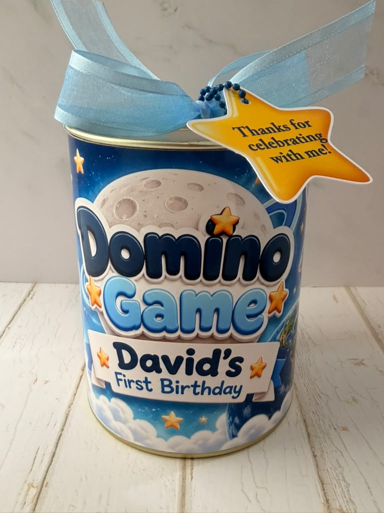 Personalized Domino Game in Keepsake Tin – Kids Party Favor – photo 5