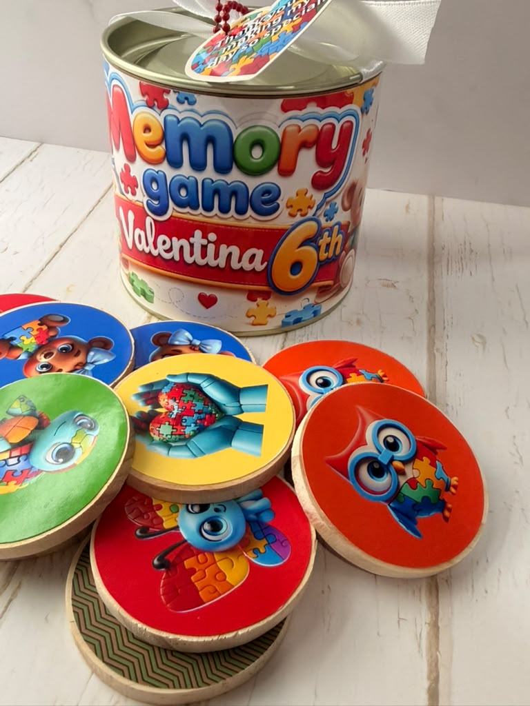Personalized Memory Game in Keepsake Tin – Kids Party Favor – photo 3