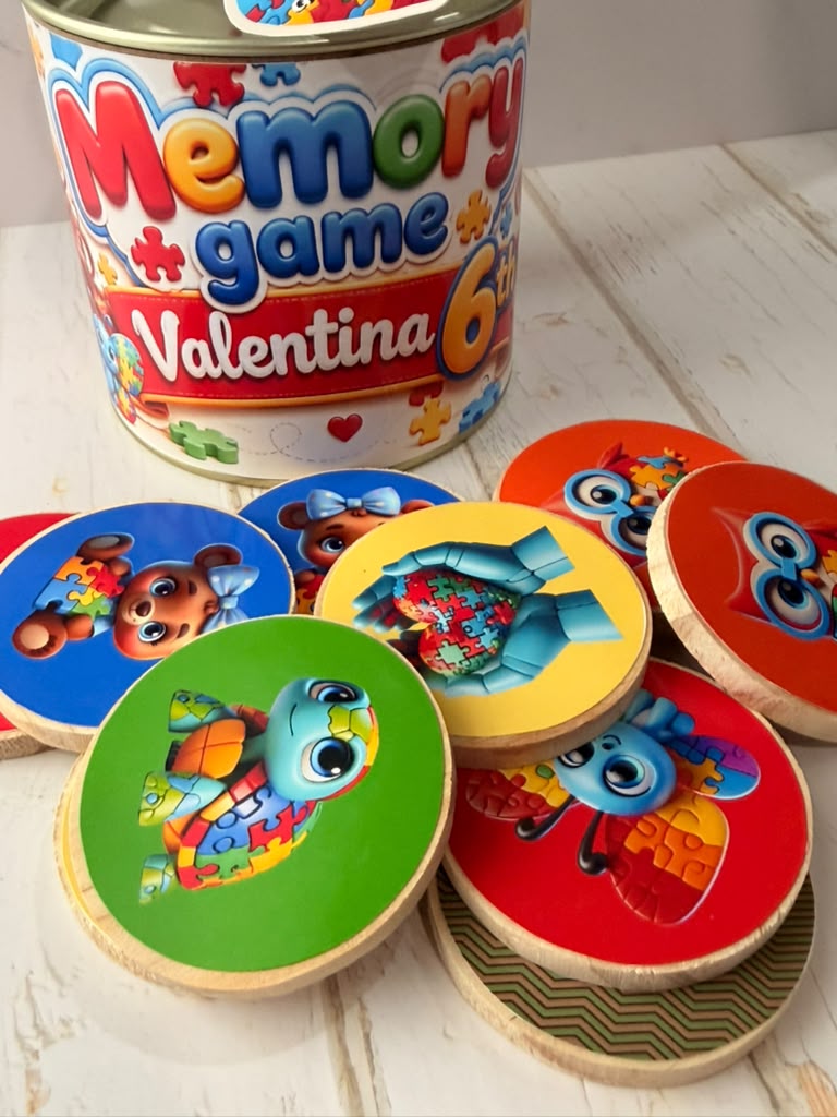 Personalized Memory Game in Keepsake Tin – Kids Party Favor – photo 4