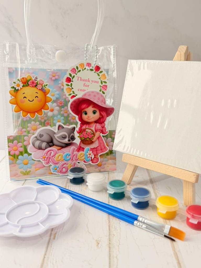 Personalized Painting Kit in Clear Bag – Kids Party Favor