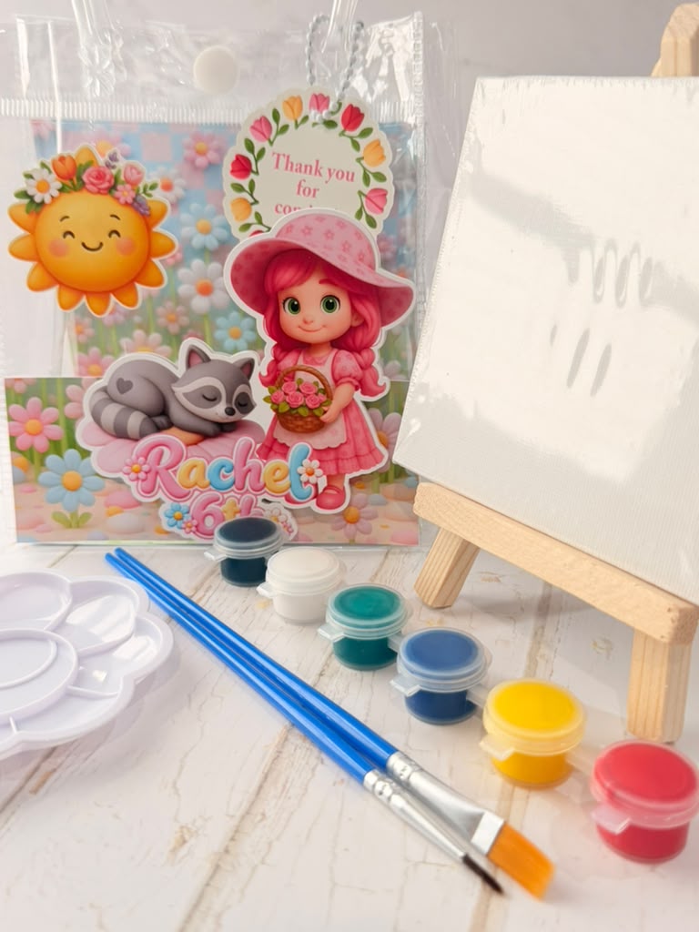 Personalized Painting Kit in Clear Bag – Kids Party Favor – photo 3