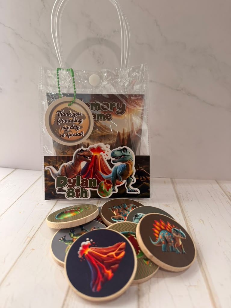 Personalized Memory Game in Clear Bag – Kids Party Favor – photo 2