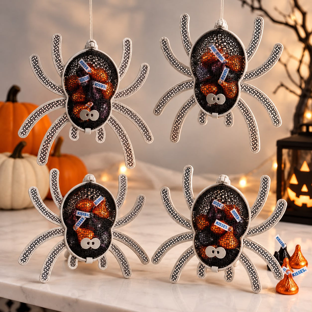 Set of 10 Halloween Spider Candy Favor Boxes - 3D Printed