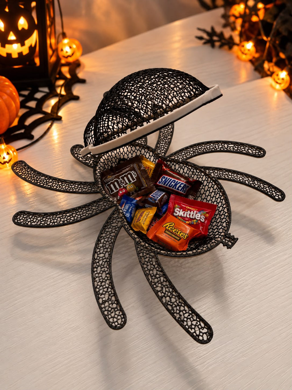 Set of 10 Halloween Spider Candy Favor Boxes - 3D Printed
