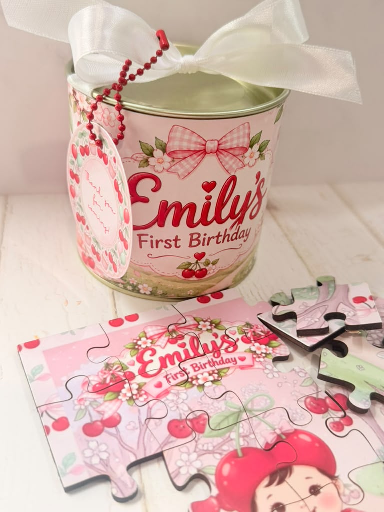 Personalized Puzzle in Keepsake Tin – Kids Party Favor – photo 5