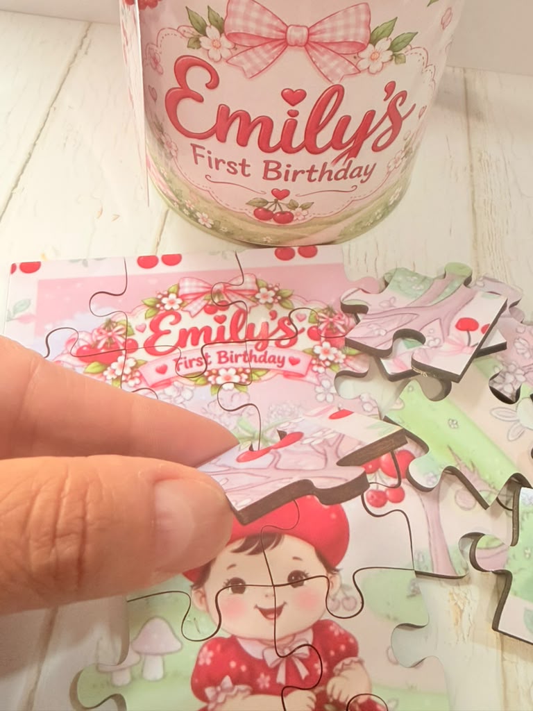 Personalized Puzzle in Keepsake Tin – Kids Party Favor – photo 3