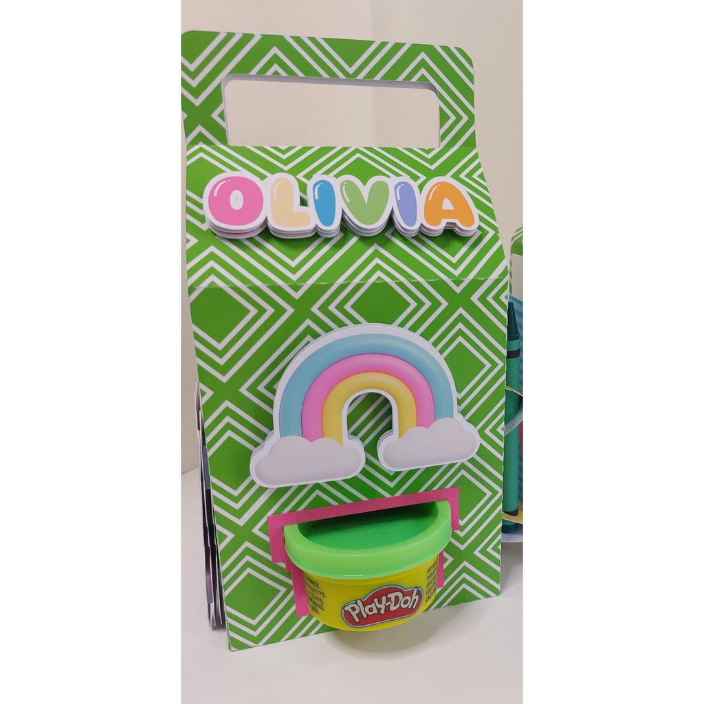 Personalized Kids Activity Kit - Dough & Crayons