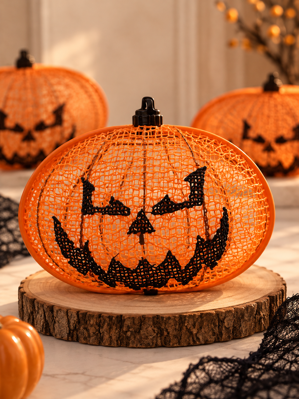 Set of 10 Halloween Pumpkin Candy Favor Boxes - 3D Printed