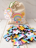 Personalized Puzzle in Cotton Bag – Kids Party Favor