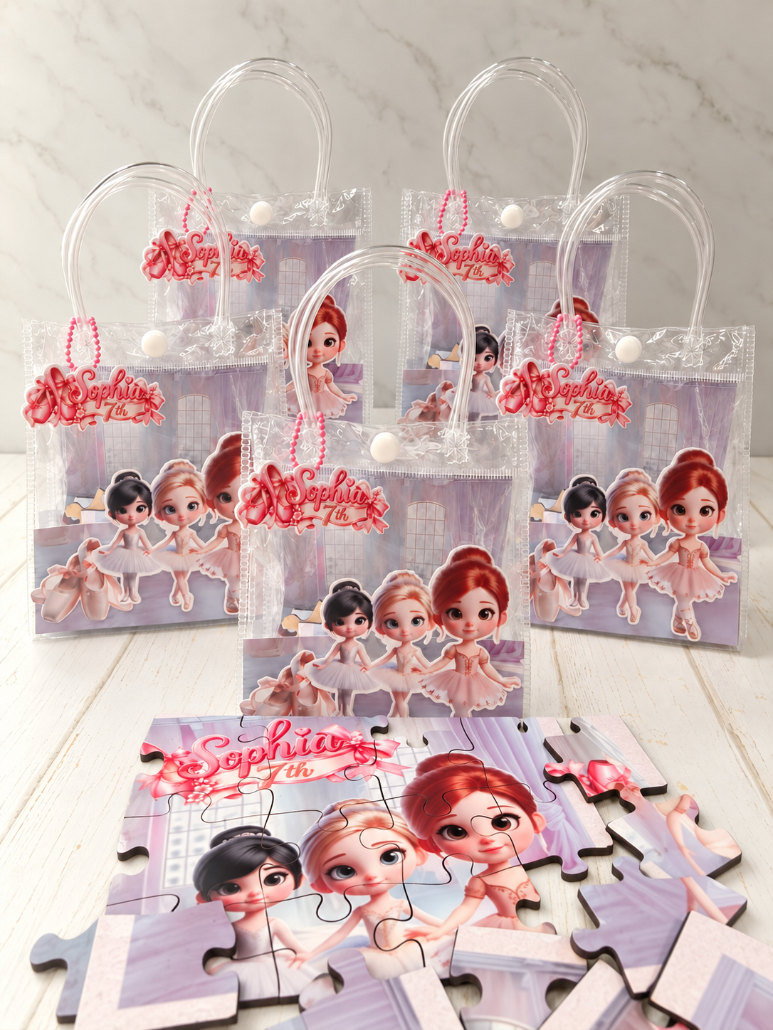 Personalized Puzzle in Clear Bag – Kids Party Favor
