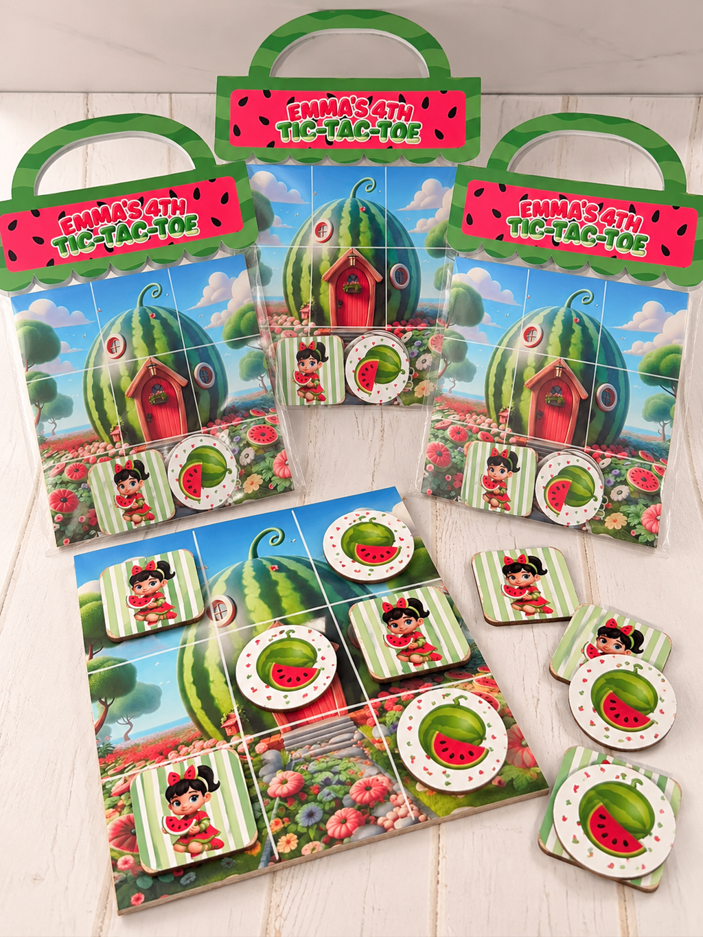 Personalized Tic Tac Toe Game – Kids Birthday Party Favors